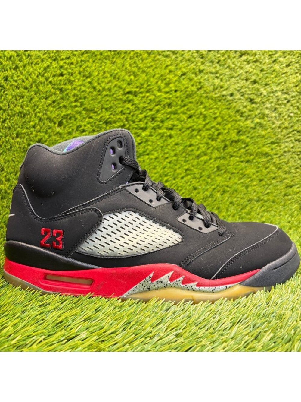 Nike Air Jordan 5 Retro Top 3 Mens Size 13 Black Red Basketball Shoes Sneakers